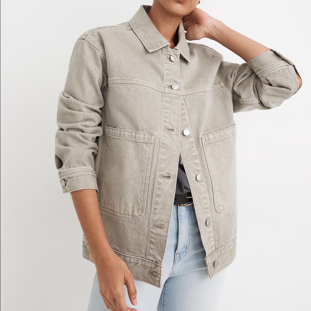 Madewell Jacket Garment-Dyed Denim Patch Pocket Trucker Small